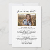 Beerdigung des Lebens Wolken Sonnenuntergang Beerd Einladung (Rückseite)