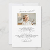 Beerdigung des Lebensfarbenfloralen Begräbnisses Einladung (Rückseite)