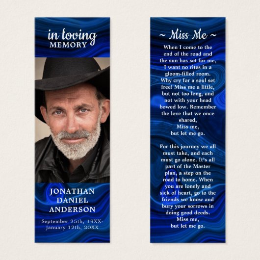 Beerdigung des Lesezeichens zur Beerdigung des Leb (Vorne & Hinten)