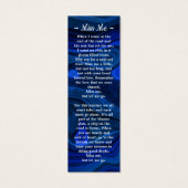 Beerdigung des Lesezeichens zur Beerdigung des Leb (Rückseite)