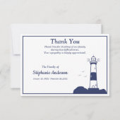 Beerdigung des Leuchtturms Dankeschön-Karte Dankeskarte (Vorderseite)