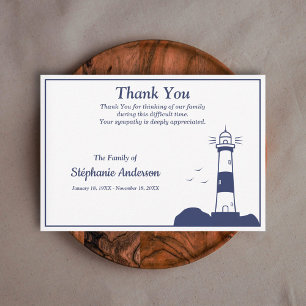 Beerdigung des Leuchtturms Dankeschön-Karte Dankeskarte