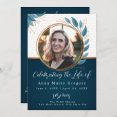 Beerdigung des Life Foto Bronze-Gedenkfeier Programm (Vorne/Hinten)