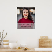 Beerdigung des Life Foto Einfache Gedenkfeier Poster (Küche)