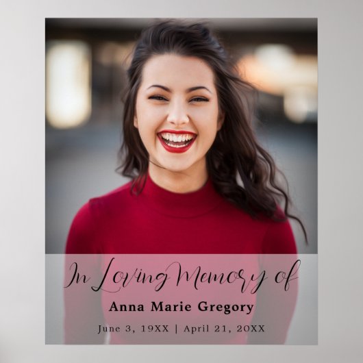 Beerdigung des Life Foto Einfache Gedenkfeier Poster (Vorne)