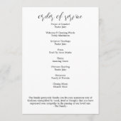 Beerdigung des Life Foto Einfache Gedenkfeier Programm (Rückseite)