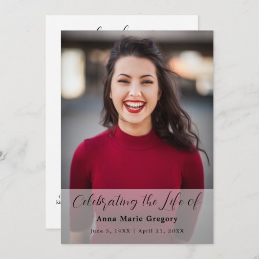 Beerdigung des Life Foto Einfache Gedenkfeier Programm (Vorne/Hinten)