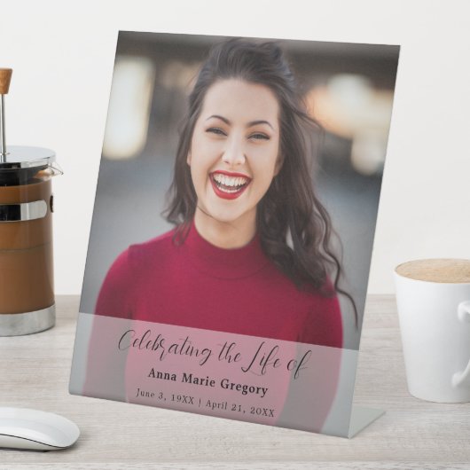 Beerdigung des Life Foto Einfache Gedenkfeier Sockelschild (In Situ)