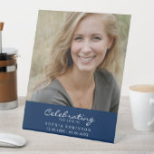 Beerdigung des Life Foto Gedenktag Beerdigung Blau Sockelschild (In Situ)