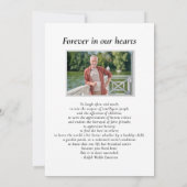 Beerdigung des Life Foto Sky Clouds Beerdigung Einladung (Rückseite)