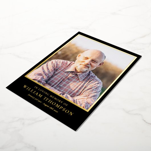 Beerdigung des Life Gold Foil Programms Folieneinladung (Gedreht)