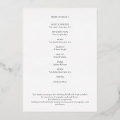 Beerdigung des Life Gold Foil Programms Folieneinladung (Rückseite)