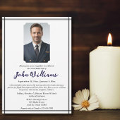 Beerdigung des Life Memorial Foto Moderne Einladung