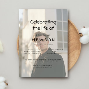 Beerdigung des "Life Overlay Foto" Gedenkstätte Einladung