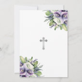 Beerdigung des lila Fotos Einladung (Rückseite)