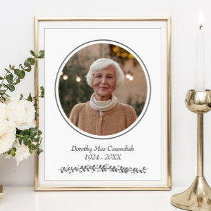 Beerdigung des Minimalistischen runden Fotos Poster