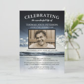 Beerdigung des Ozeans | Feiern zum Foto des Lebens Einladung (Stehend Vorderseite)