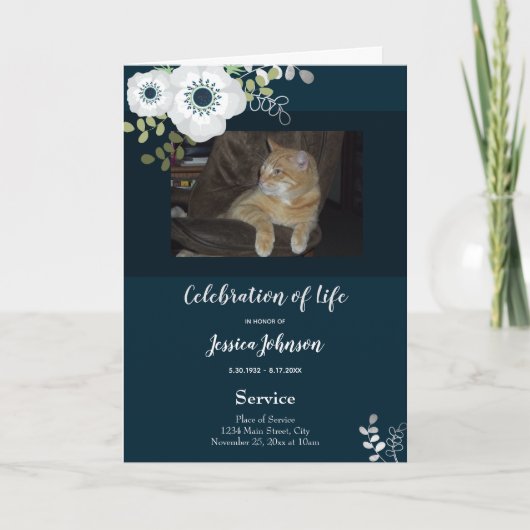 Beerdigung des Programms "Lebensblume" Karte (Vorderseite)