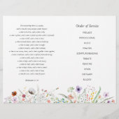 Beerdigung des Programms zur Beerdigung des Fotos Flyer (Hinten)