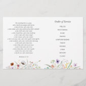 Beerdigung des Programms zur Beerdigung des Fotos Flyer (Hinten)