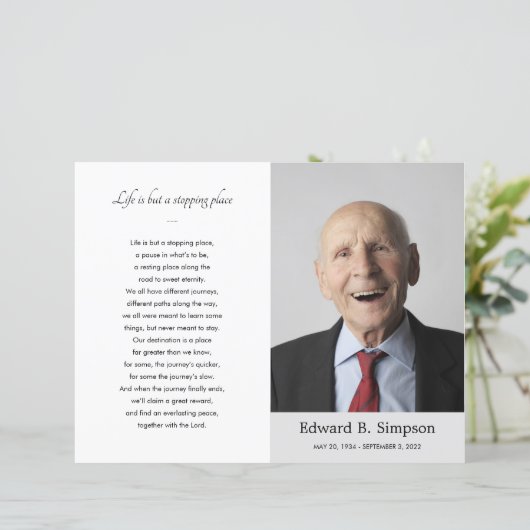 Beerdigung des Programms zur Beerdigung des Lebens (Stehend Vorderseite)