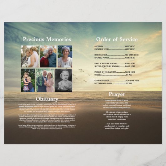 Beerdigung des Programms zur Beerdigung des Lebens Flyer (Hinten)