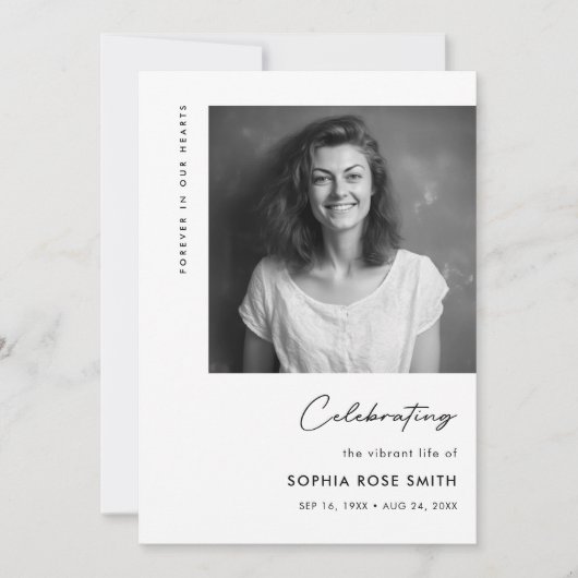 Beerdigung des Programms zur Beerdigung von Lebens Einladung (Vorderseite)