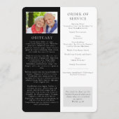 Beerdigung des "River Mountain in Love Memory" Programm (Rückseite)