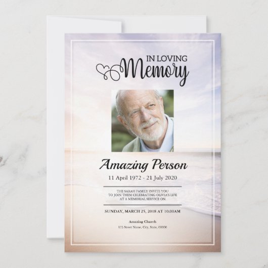 Beerdigung des Schiffes Einladung (Vorderseite)