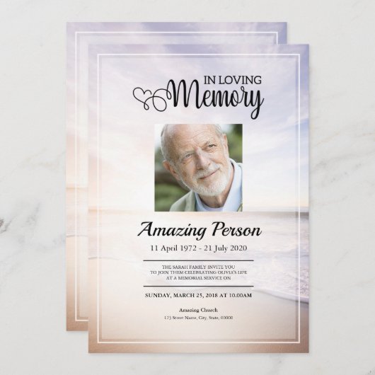 Beerdigung des Schiffes Einladung (Vorne/Hinten)