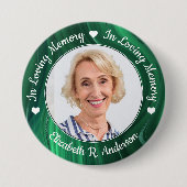 Beerdigung des Smaragdgrünen Marmor-Fotos Button (Vorderseite)