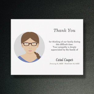 Beerdigung des Sober Circle Foto Dankeschön Karte