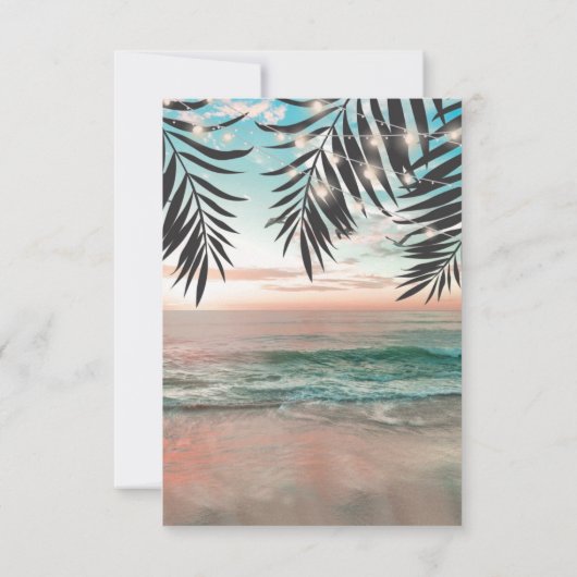 Beerdigung des Strandes Dankeskarte (Rückseite)