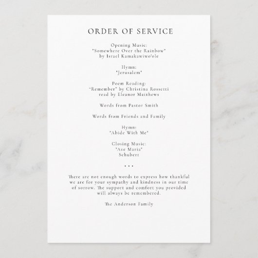 Beerdigung des Strandes in der Erinnerung Programm (Rückseite)