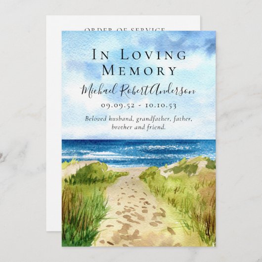 Beerdigung des Strandes in der Erinnerung Programm (Vorne/Hinten)