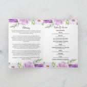 Beerdigung - Design der Lila und rosa Blume Programm (Innenseite)