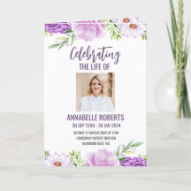 Beerdigung - Design der Lila und rosa Blume