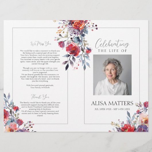 Beerdigung durch die Rote Flora und ihr Programm z Flyer (Vorne)