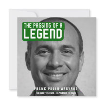 Beerdigung einer legendären, modernen grünen Gedic