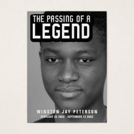 Beerdigung einer legendären, modernen Textgedicht-