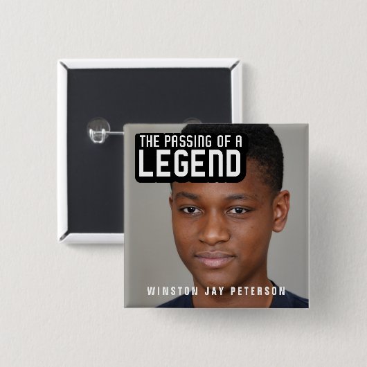 Beerdigung eines legendären modernen Text mono Button (Vorne & Hinten)