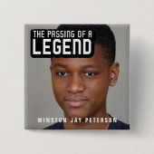 Beerdigung eines legendären modernen Text mono Button (Vorderseite)