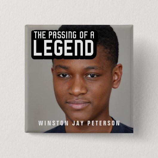 Beerdigung eines legendären modernen Text mono Button (Vorderseite)