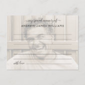 Beerdigung eines Memory-Fotos gemeinsam nutzen Postkarte (Vorderseite)