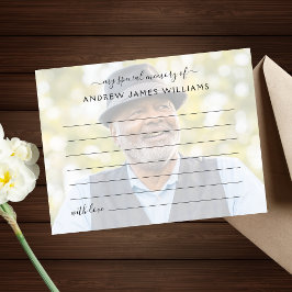 Beerdigung eines Memory-Fotos gemeinsam nutzen Postkarte