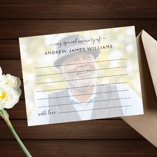 Beerdigung eines Memory-Fotos gemeinsam nutzen Postkarte