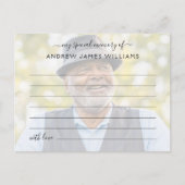 Beerdigung eines Memory-Fotos gemeinsam nutzen Postkarte (Vorderseite)