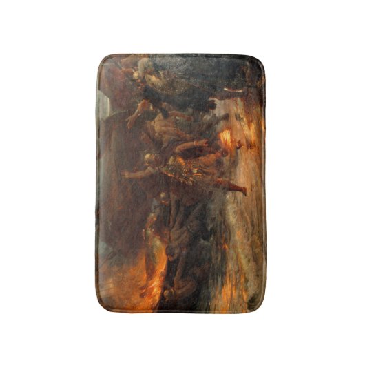 Beerdigung eines Wikens (durch Frank Dicksee) Badematte (Vorderseite Vertikal)