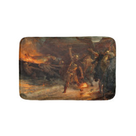 Beerdigung eines Wikens (durch Frank Dicksee) Badematte