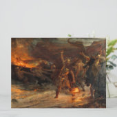 Beerdigung eines Wikens (durch Frank Dicksee) Karte (Stehend Vorderseite)